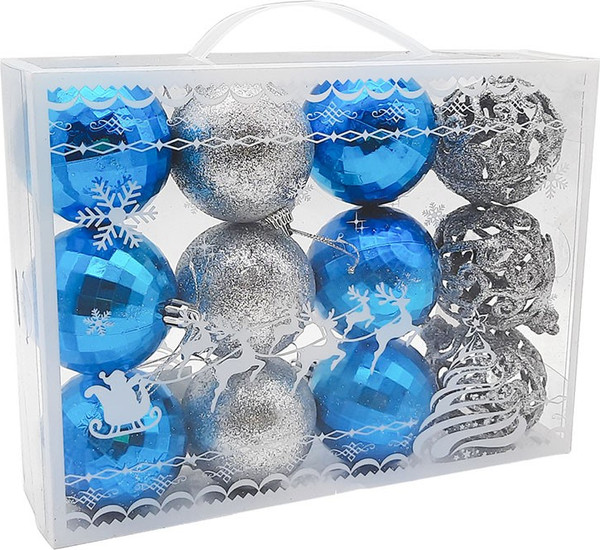 Набор шаров новогодних MONAMI Новогодний Микс / SIL23-083 - фото