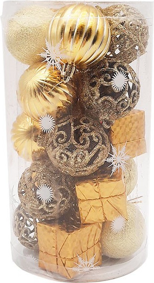 Набор елочных игрушек MONAMI Новогодний Микс / GOLD23-6103 - фото