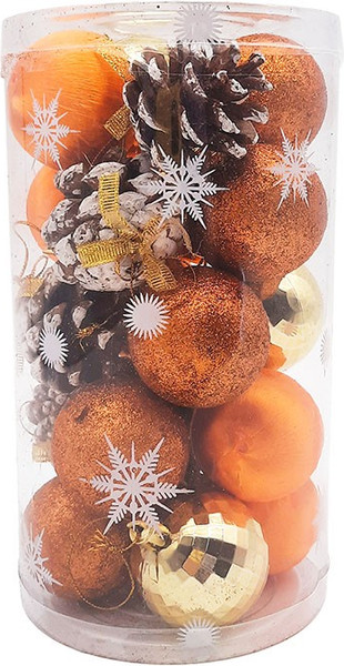 Набор елочных игрушек MONAMI Новогодний Микс / GOLD23-6104 - фото