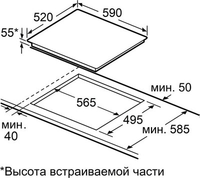 Индукционная варочная панель Maunfeld CVI594SB2WHF Inverter