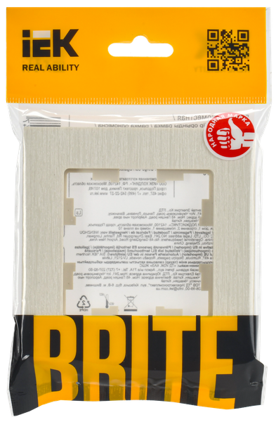 Рамка для выключателей и розеток IEK Brite BR-M12-51-K10