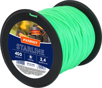 Леска для триммера PATRIOT Starline 2.4мм 400м
