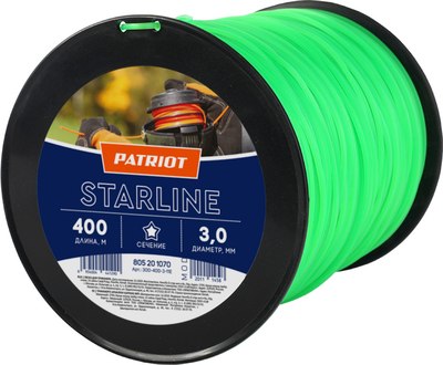 Леска для триммера PATRIOT Starline D3.0мм 400м