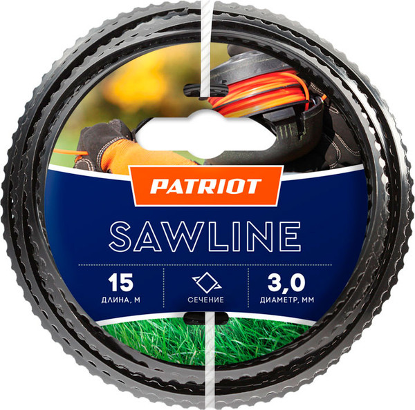 Леска для триммера PATRIOT Sawline 3.0мм 15м 300-15-5S / 805403311 - фото
