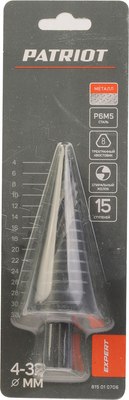 Сверло PATRIOT Expert по металлу ступенчатое 4-32мм Р6М5