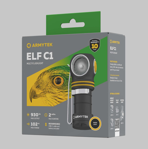 Фонарь Armytek Elf C1 USB-C Warm / F05003W