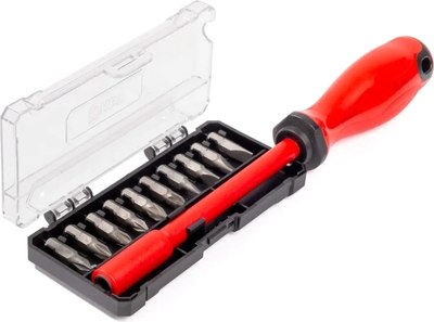 Отвертка КВТ Диэлектрическая с набором бит НИО-2210 / 88928