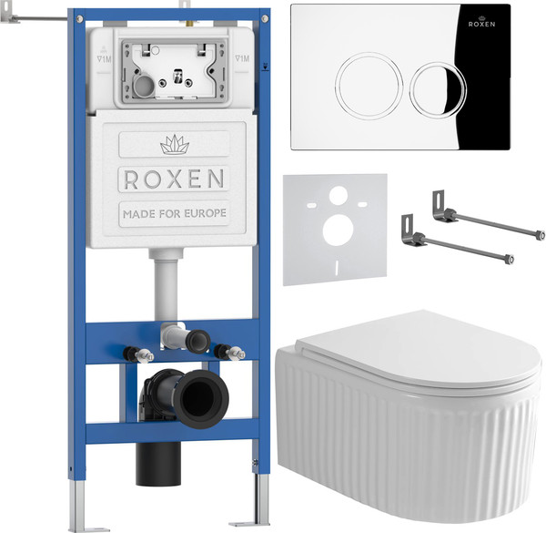 Унитаз подвесной с инсталляцией Roxen StounFix Dual Fresh 968245