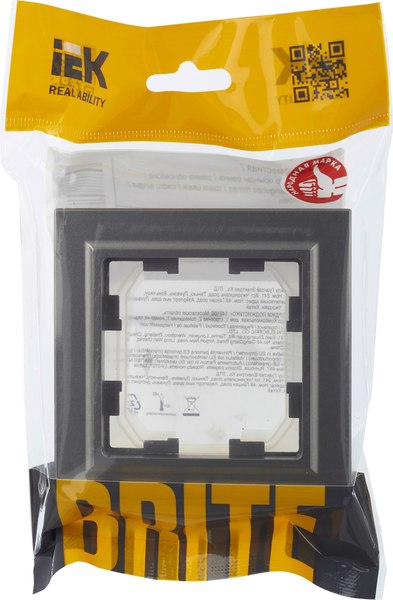 Рамка для выключателей и розеток IEK Brite BR-M12-44-K46