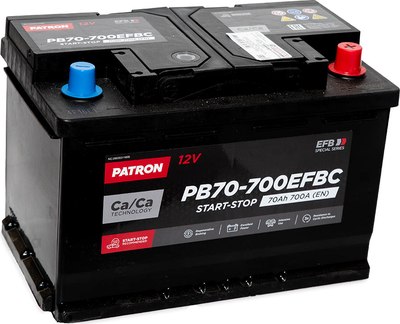 Автомобильный аккумулятор Patron EFB PB70-700EFBC - фото