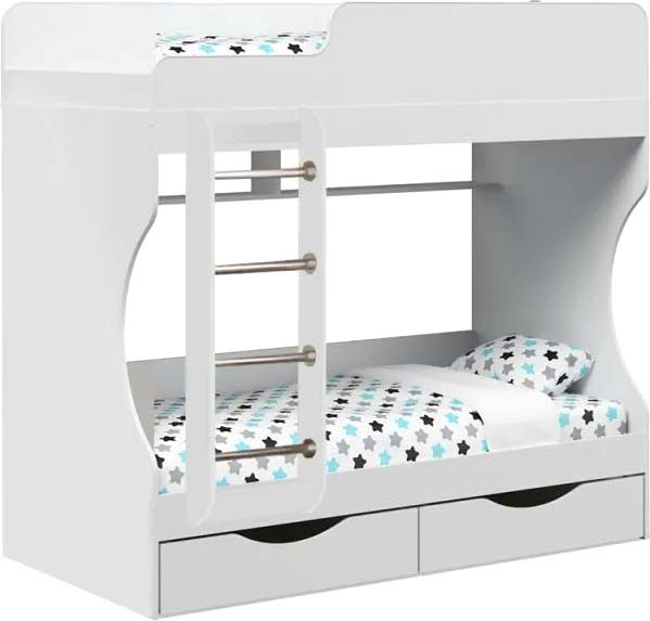 Двухъярусная кровать детская Капризун 15 с ящиками / Р455 - фото