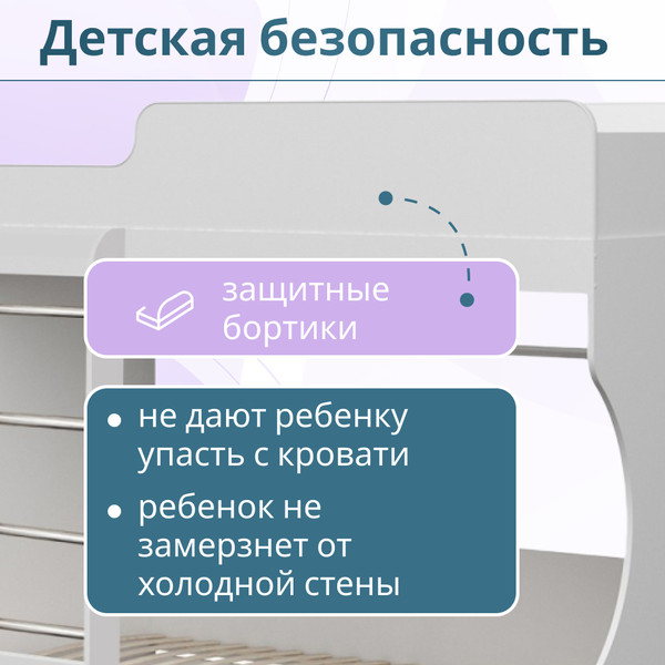 Двухъярусная кровать детская Капризун 15 с ящиками / Р455