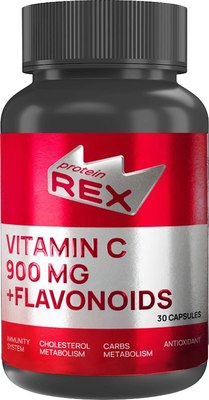 Комплексная пищевая добавка Rexy РН-нейтральный Витамин С 900 с цитрусовыми биофлавоноидами - фото