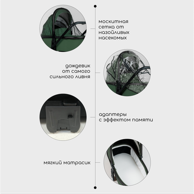 Детская универсальная коляска Bubago Bloom 2 в 1 / BG 134-3 