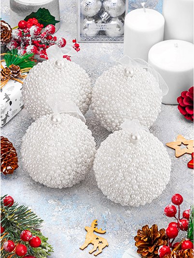 Набор шаров новогодних Elan Gallery Жемчуг / 970132