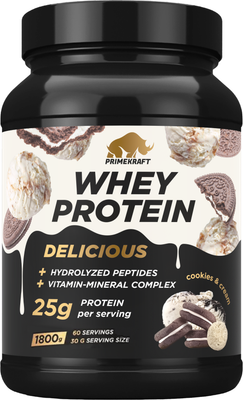 Протеин Prime Kraft Whey Deliсious Печенье и крем - фото
