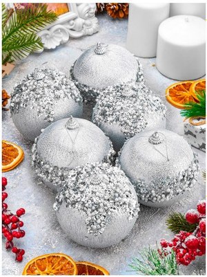 Набор шаров новогодних Elan Gallery Жемчужная россыпь / 970133