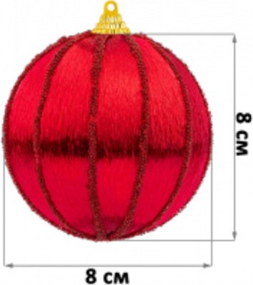 Набор шаров новогодних Elan Gallery Полоски / 970135