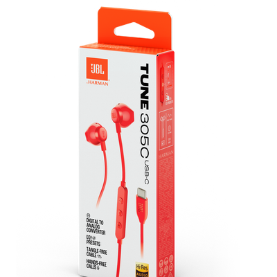 Наушники JBL Tune 305C / JBLT305CRED