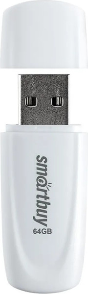 USB flash накопитель SmartBuy 64Gb Scout White (SB064GB2SCW)