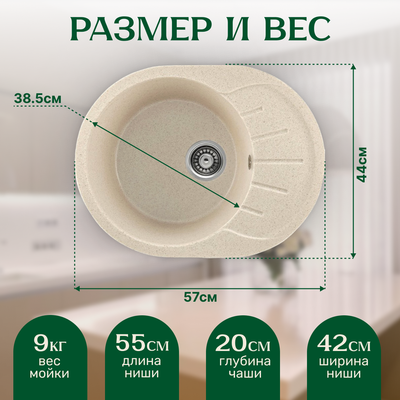 Мойка кухонная Saniteco Pura