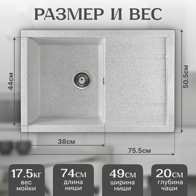 Мойка кухонная Saniteco Fama