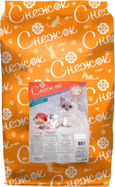 Сухой корм для кошек Снежок Для стерилизованных кошек Морская рыба - фото