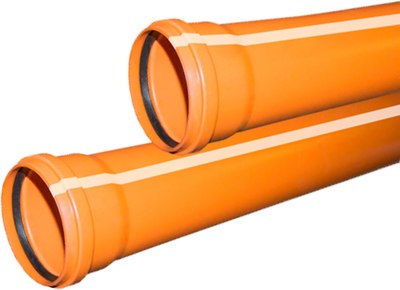 Труба наружной канализации Valfex 160 рыжая с раструбом 1м / 301600100