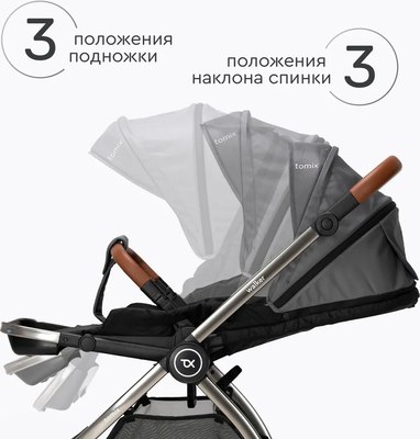 Детская универсальная коляска Tomix Walker Lux 2 в 1 / BD101BLUX
