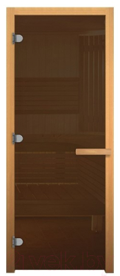 Стеклянная дверь для бани/сауны Doorwood 190x70 GB