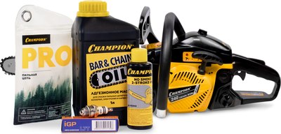 Бензопила цепная Champion A240-16 + подарочный набор