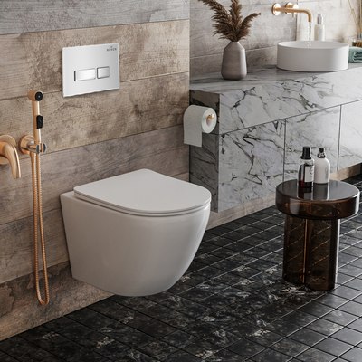 Унитаз подвесной с инсталляцией Roxen StounFix Dual Fresh 968395