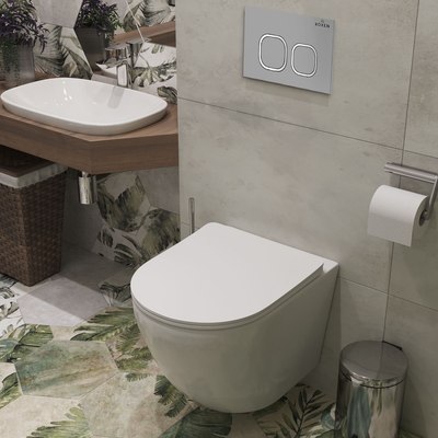 Унитаз подвесной с инсталляцией Roxen StounFix Dual Fresh 968387