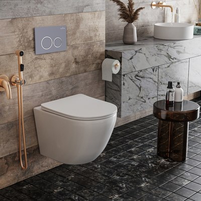 Унитаз подвесной с инсталляцией Roxen StounFix Dual Fresh 968349