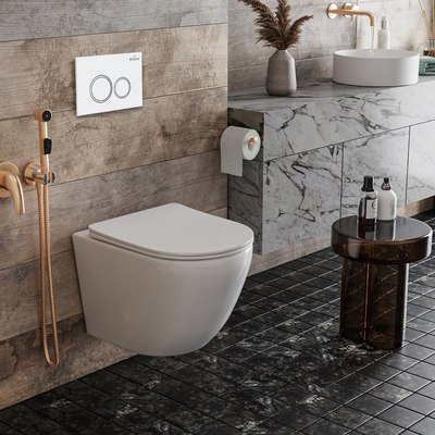 Унитаз подвесной с инсталляцией Roxen StounFix Dual Fresh 968335