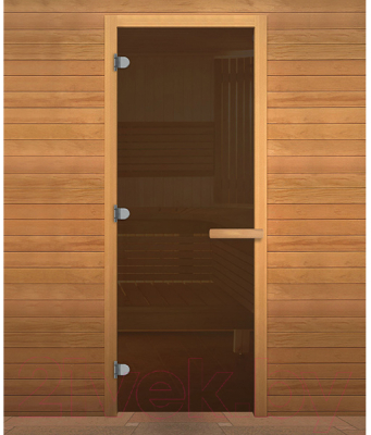 Стеклянная дверь для бани/сауны Doorwood 201x81