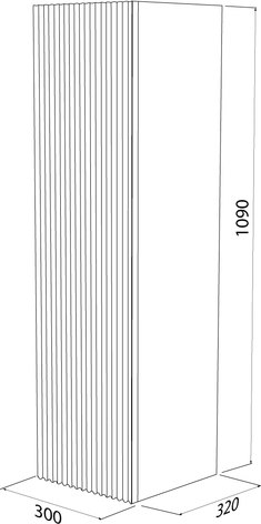Шкаф-полупенал для ванной IDDIS BIL30V0i97