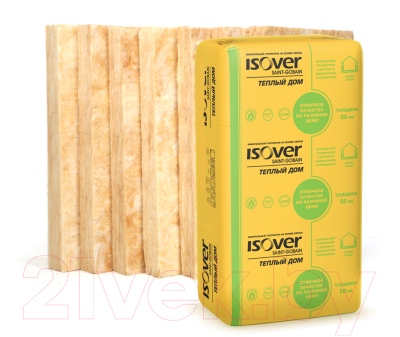 Плита теплоизоляционная Isover Теплый Дом 50x610x1170/Y