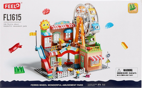 Конструктор Feelo Город. Парк аттракционов FL1115 / 9893168