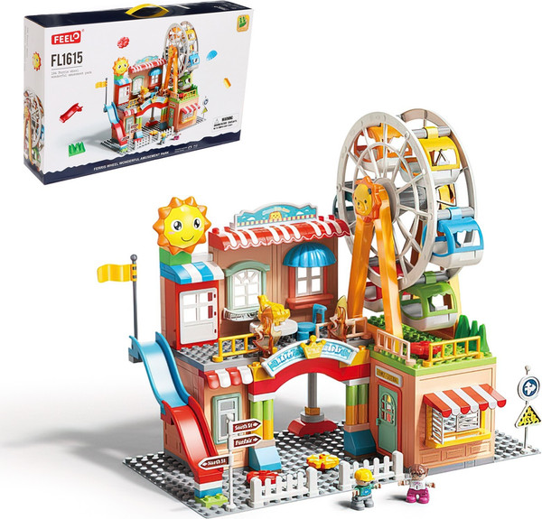Конструктор Feelo Город. Парк аттракционов FL1115 / 9893168