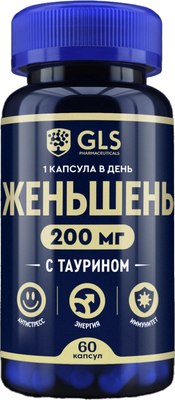 Пищевая добавка GLS Pharmaceuticals Женьшень №60 - фото