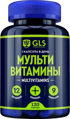 Мультивитаминный комплекс GLS Pharmaceuticals Мультивитамины 12+9 №120 - фото
