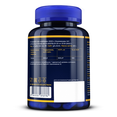 Витамин GLS Pharmaceuticals Холин №120