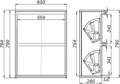 Тумба для обуви ЗОВ Токио SC60WW2S