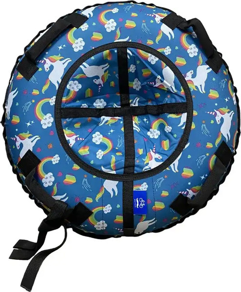 Тюбинг-ватрушка Hubster SnowDream Glamour S Единорожка 120см / во9075-3 - фото