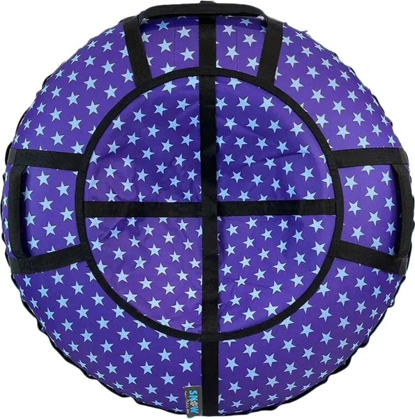 Тюбинг-ватрушка Hubster SnowDream Glamour S Звезды фиолетовые 120см / во9153-3 - фото