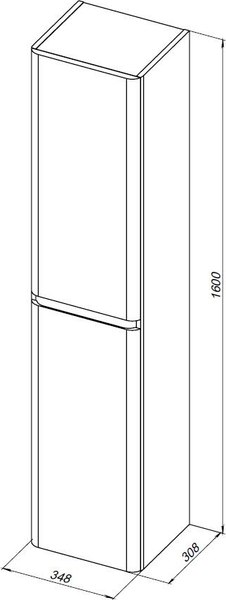 Шкаф-пенал для ванной Aquanet Эмбер 35 / 330472