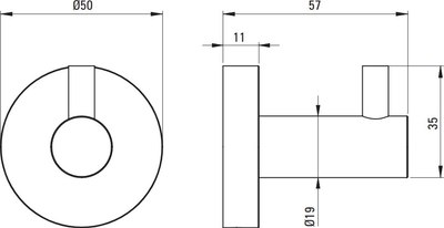 Крючок для ванной Deante Jasmin Nero ADJ N111