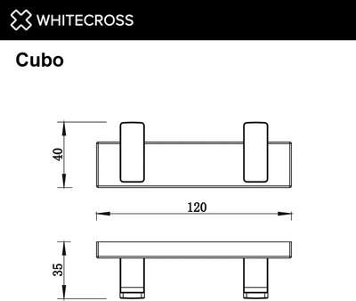 Крючок для ванной Whitecross Cubo CU2412GLB