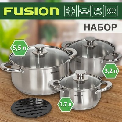 Набор кастрюль FUSION Electronics KWK42362